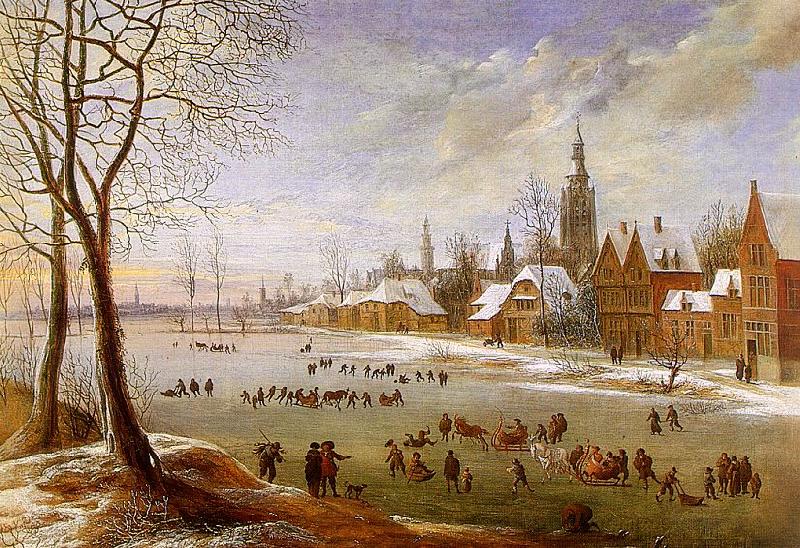 Daniel van Heil The Pleasures of Winter Sweden oil painting art
